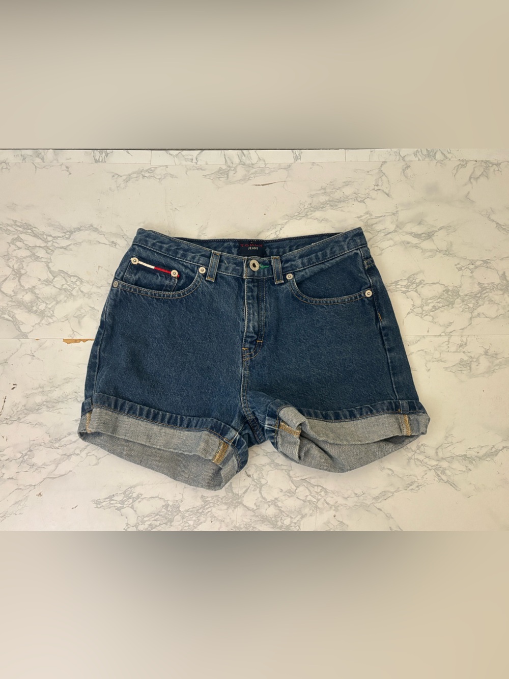 TOMMY HILFIGER Copper Key Blue Jean Shorts And Leggings Girls XL Lot Of 3 - Picture 6 of 8